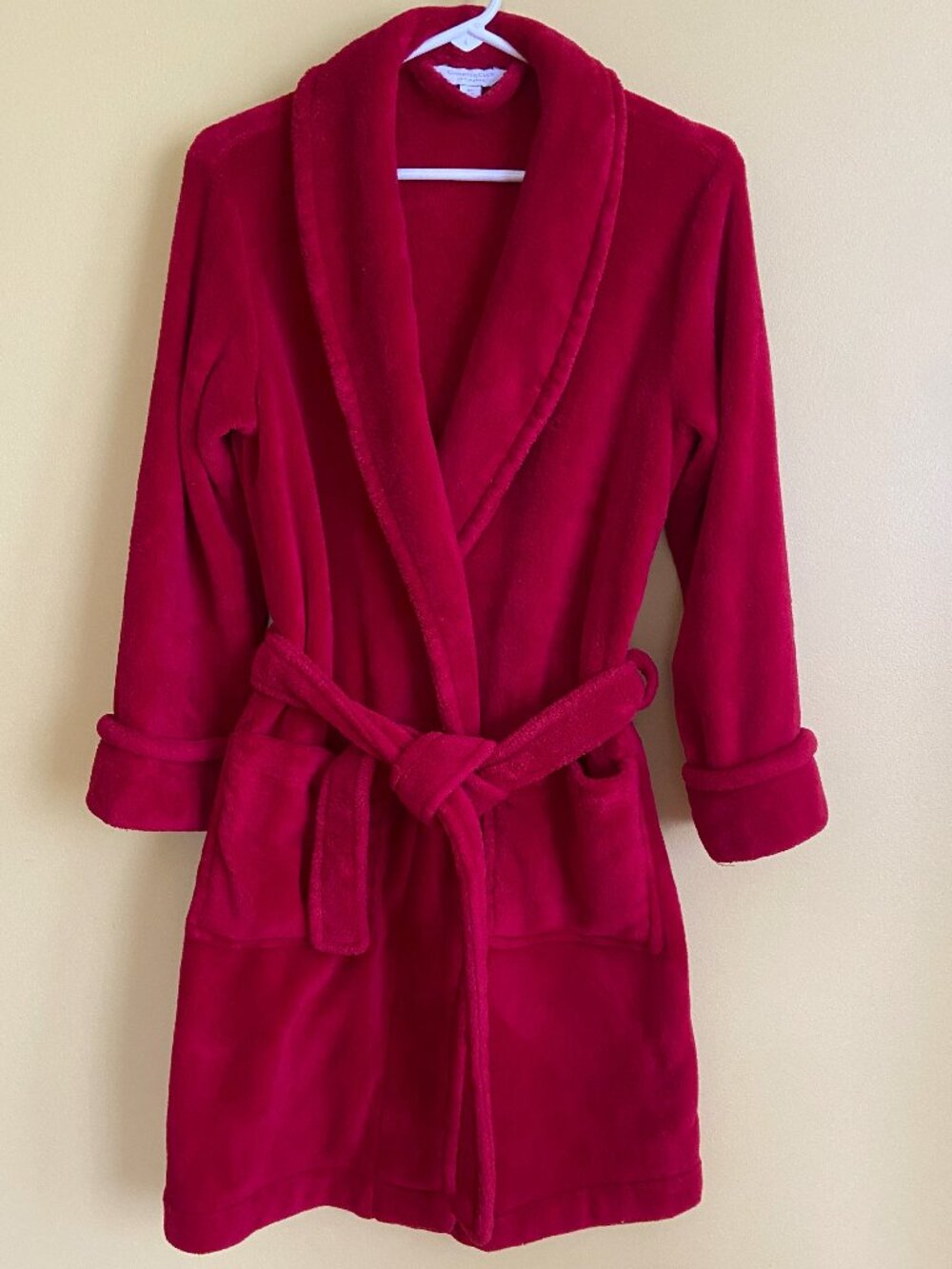 Charter Club Intimates Red Super Soft Velour Plush Robe